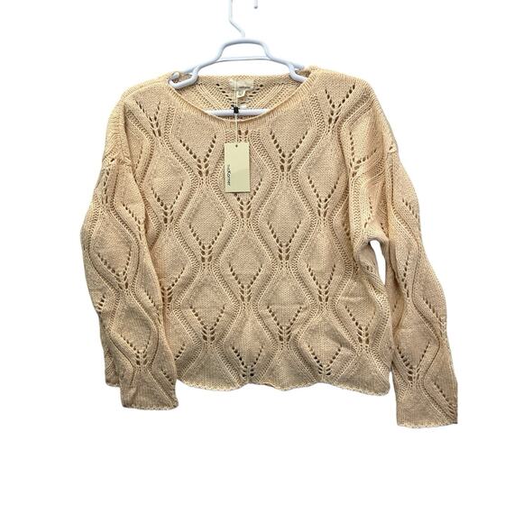 The Korner Women Pullover Sweater Beige Size M/L New NWT Wool Blend - Picture 2 of 12